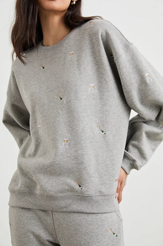 The Varsity Sweatshirt Champagne Embroidery - obligato