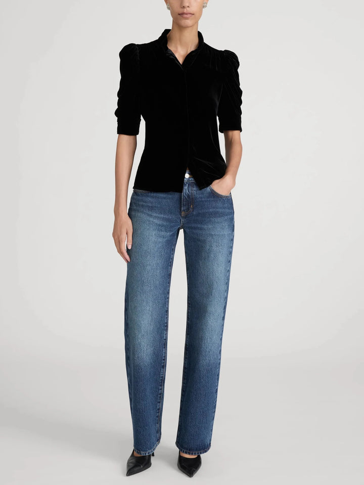 The Velvet Gillian Top in Black - obligato