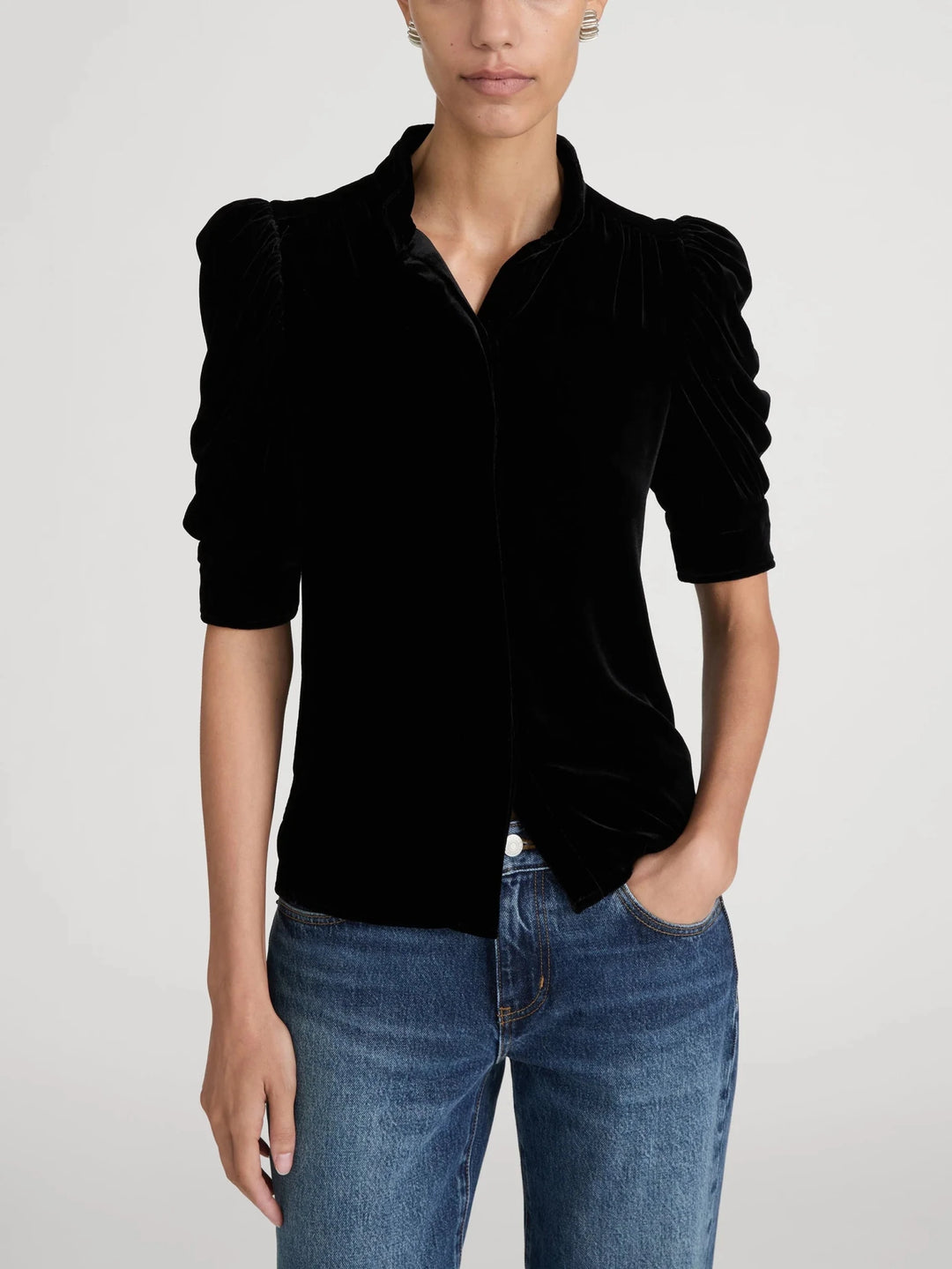 The Velvet Gillian Top in Black - obligato