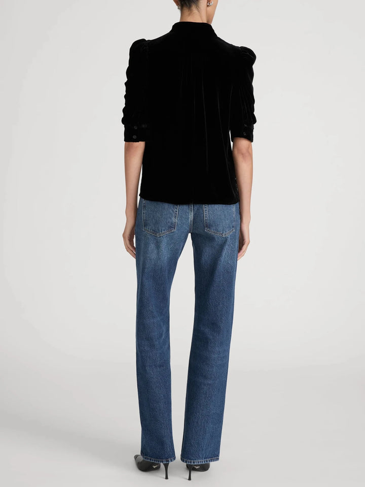 The Velvet Gillian Top in Black - obligato