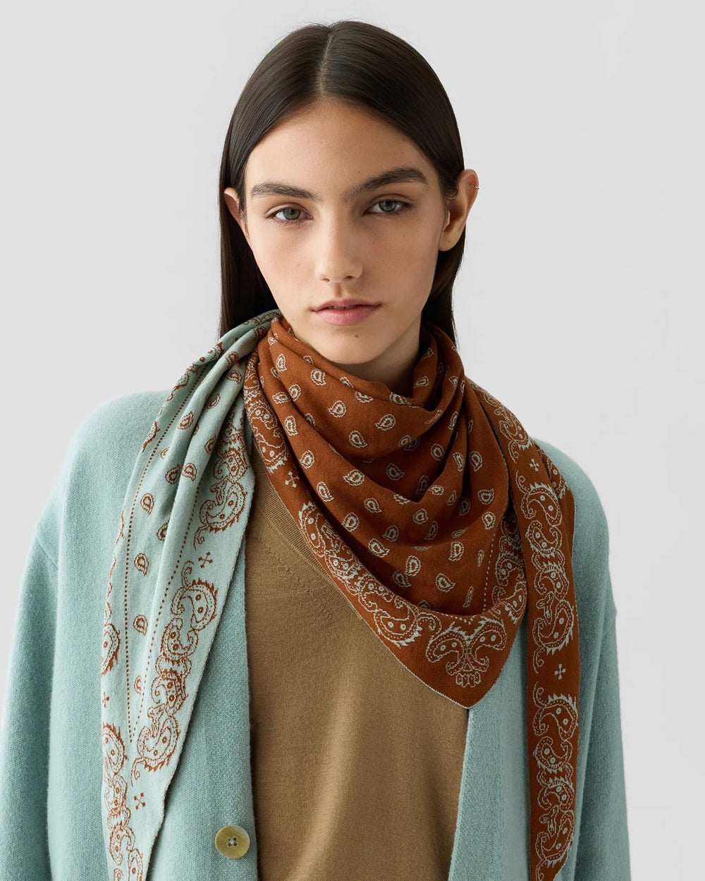 The Wild Rag in Sage Brush/Burnt Sienna - obligato