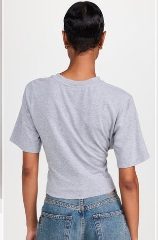 Tied Up Tee in Heather Grey - obligato