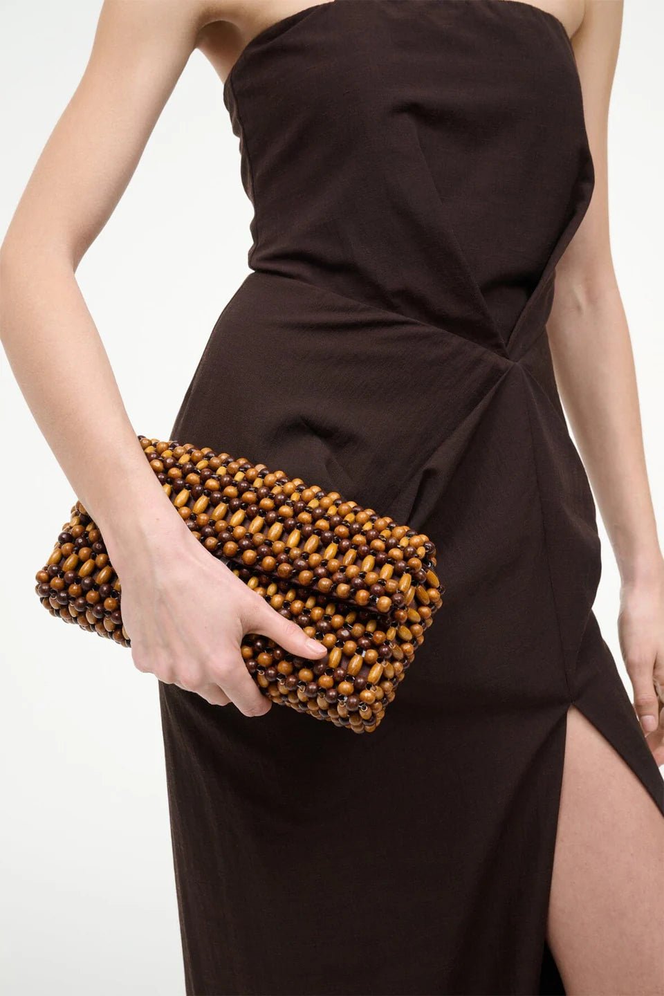 Timmy Convertible Shoulder Bag Multi Wood Beads - obligato