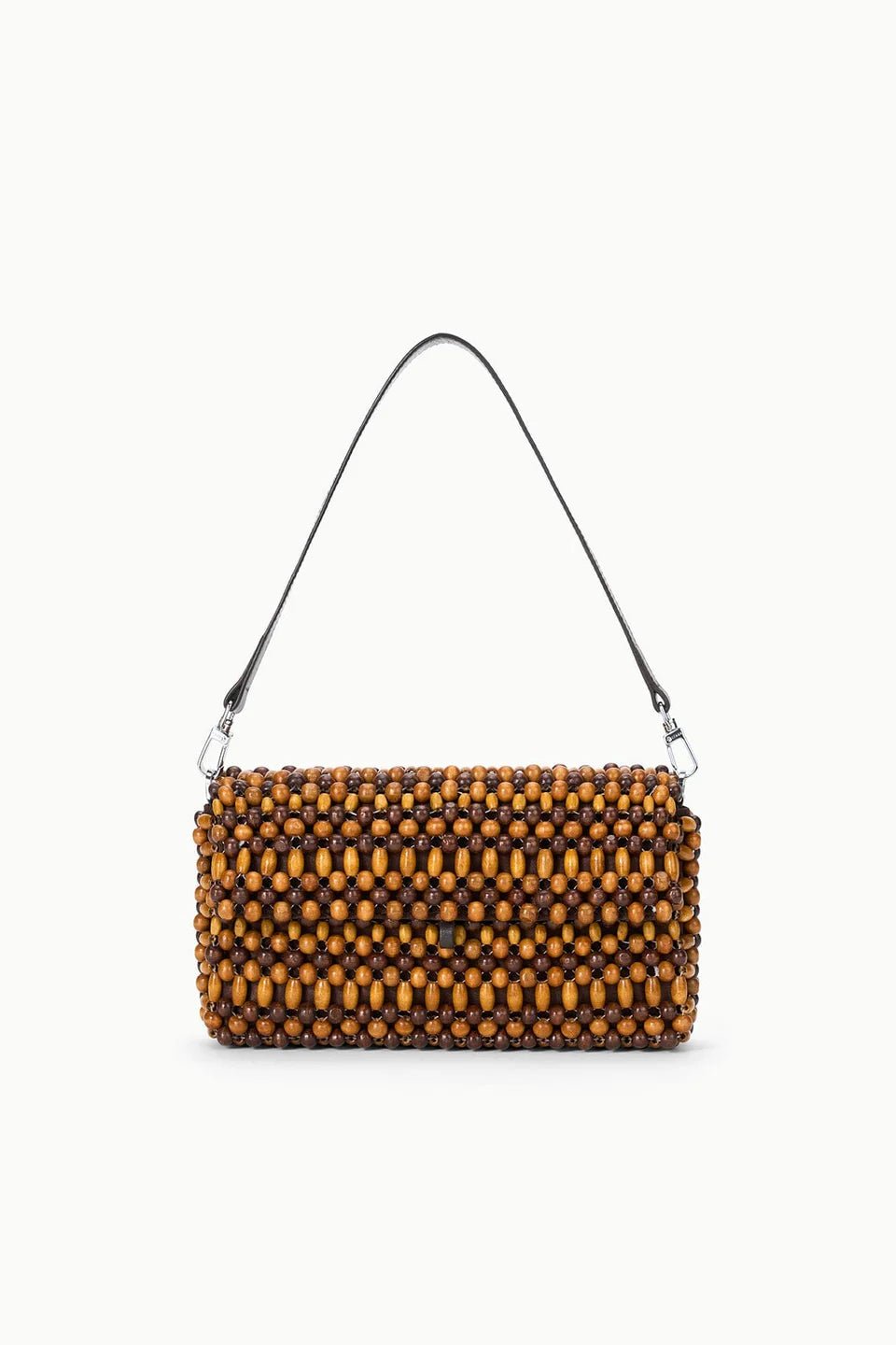 Timmy Convertible Shoulder Bag Multi Wood Beads - obligato