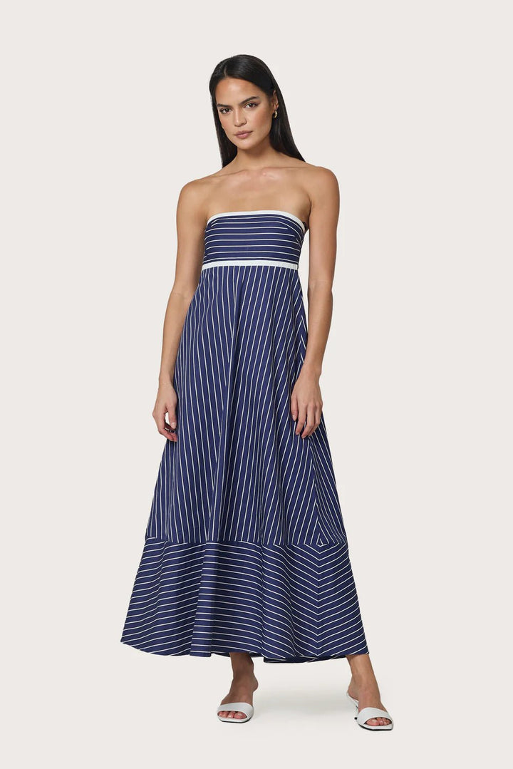 Timothy Dress in Indigo Stripe - obligato