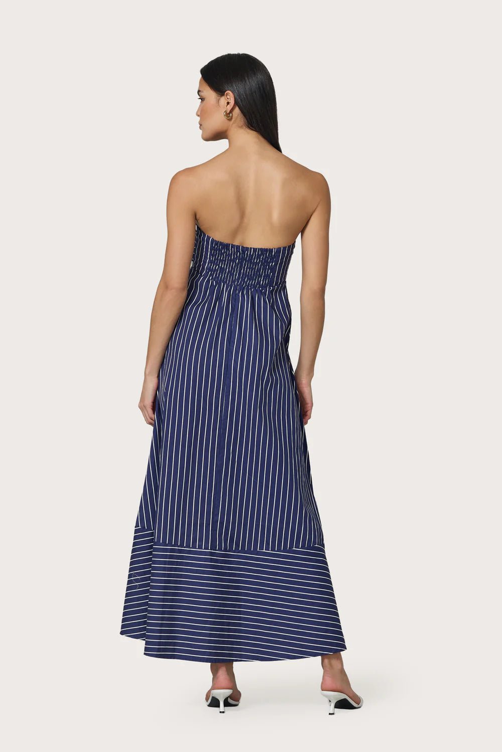 Timothy Dress in Indigo Stripe - obligato