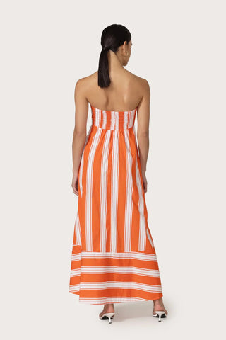 Timothy Maxi Dress in Salsa Stripe - obligato
