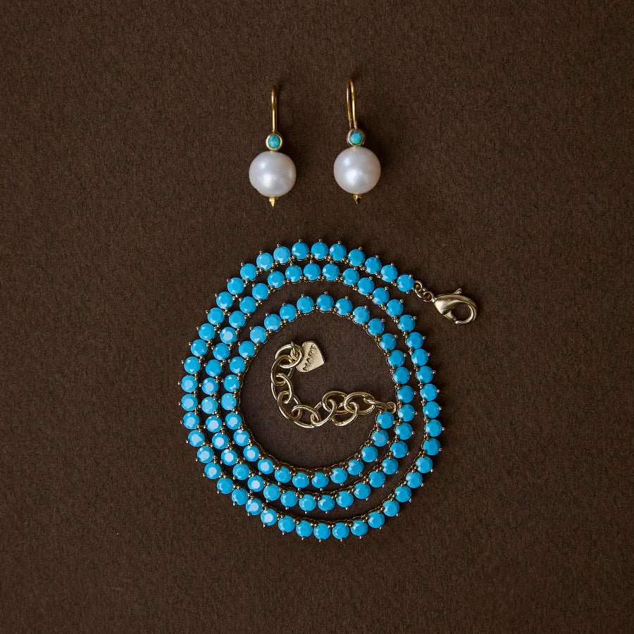 Turquoise Tennis Necklace - obligato