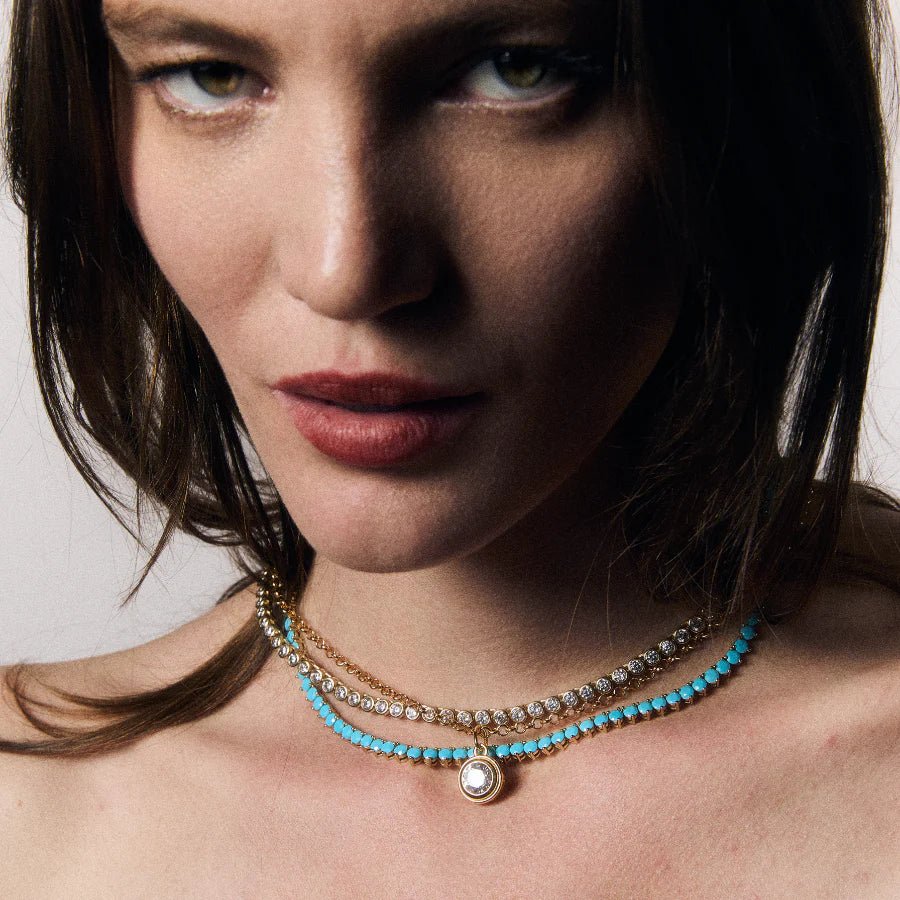 Turquoise Tennis Necklace - obligato