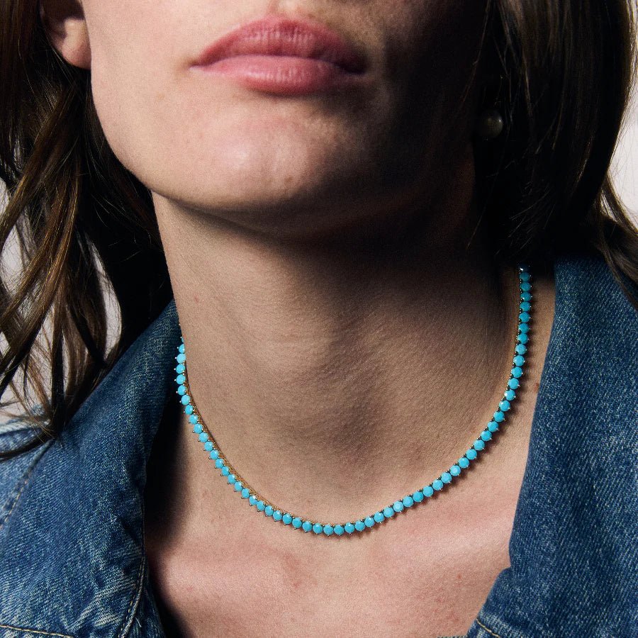 Turquoise Tennis Necklace - obligato