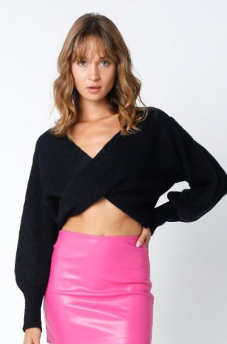 Twist Sweater in Black - obligato