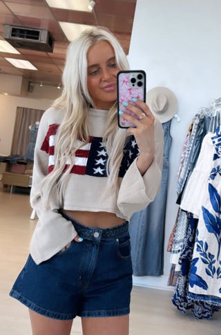 USA Cropped Sweater - obligato