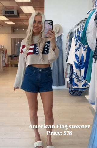 USA Cropped Sweater - obligato