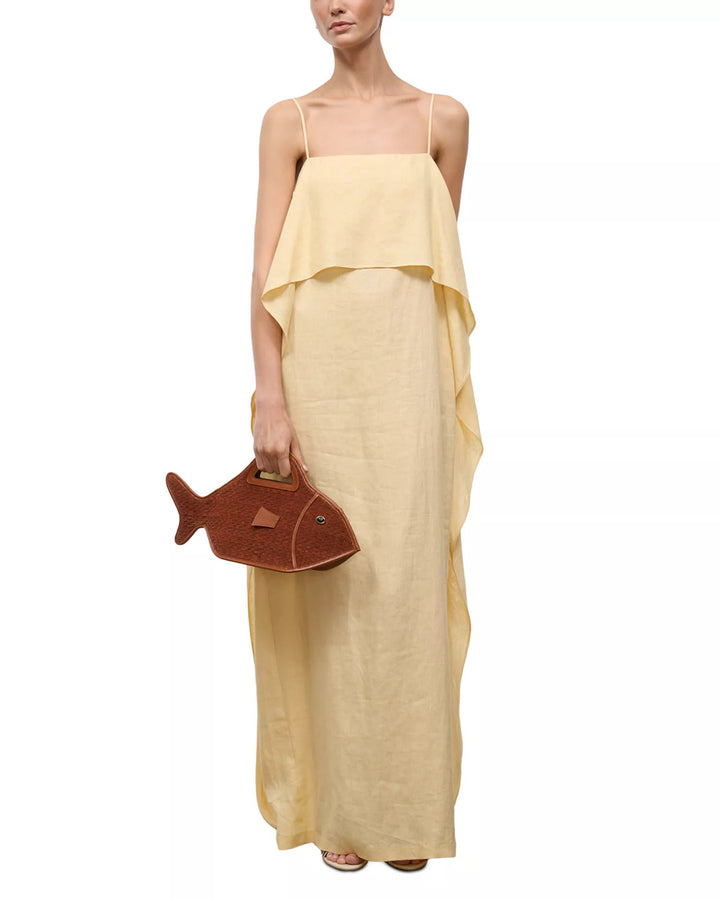 Valencia Linen Dress Butter - obligato