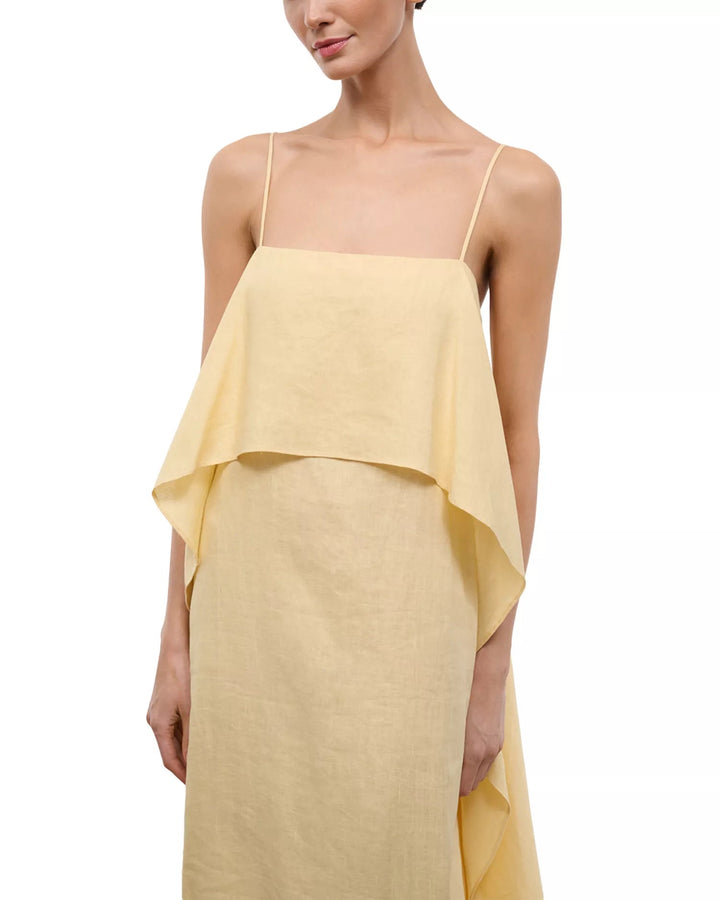 Valencia Linen Dress Butter - obligato