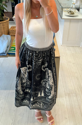 Vanessa Printed Midi Skirt - obligato