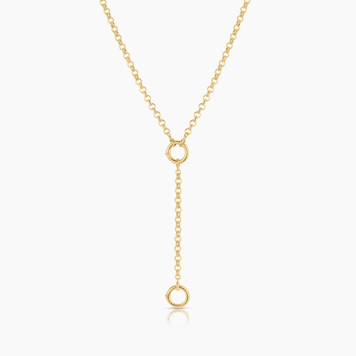 Vienna Rolo Charm Lariat Necklace: 14k Gold Plated - obligato