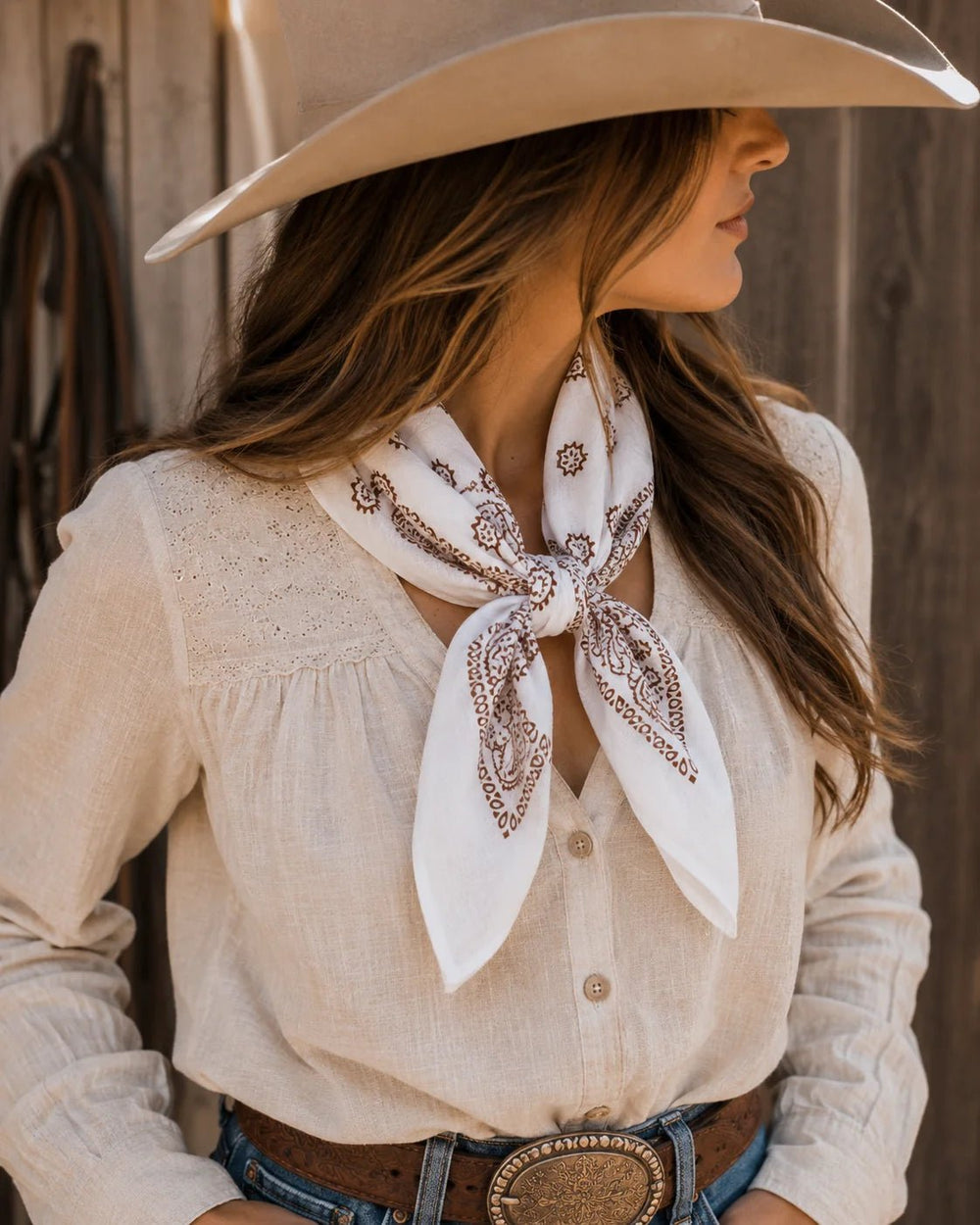 Vintage White Bandana - obligato