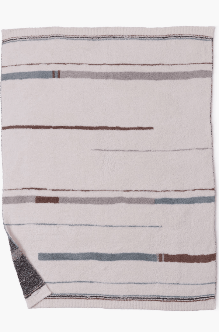 Vista Stripe Throw Blanket 54"x72" in Cream Multi - obligato