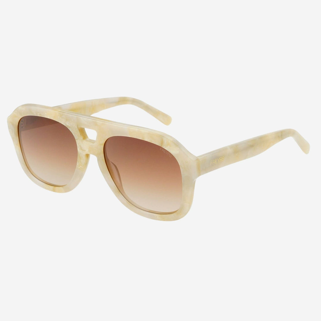 Voyager Acetate Oversized Aviator Sunglasses: Gray Pearl - obligato