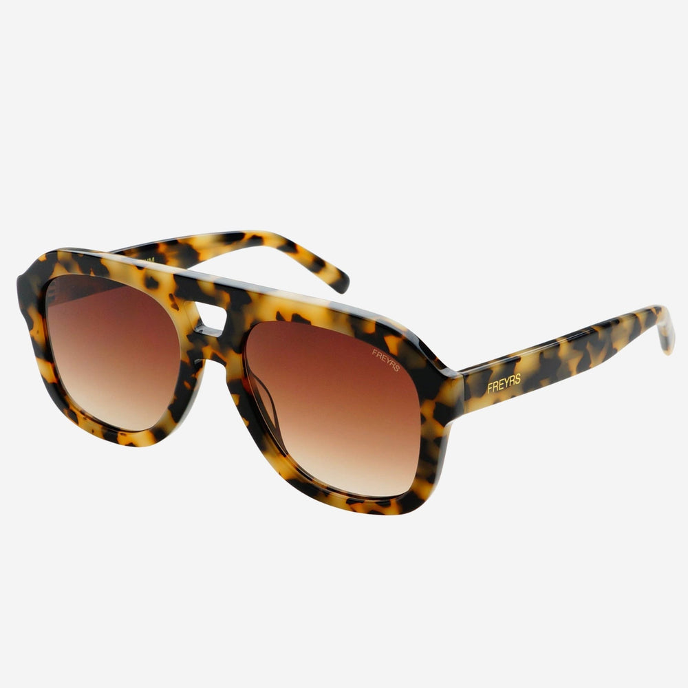 Voyager Acetate Oversized Aviator Sunglasses : Milky Tortoise - obligato
