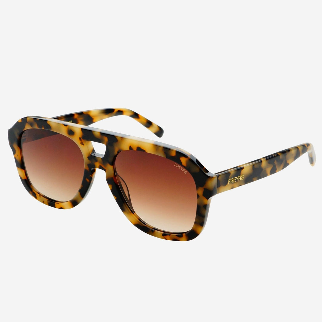 Voyager Acetate Oversized Aviator Sunglasses : Milky Tortoise - obligato