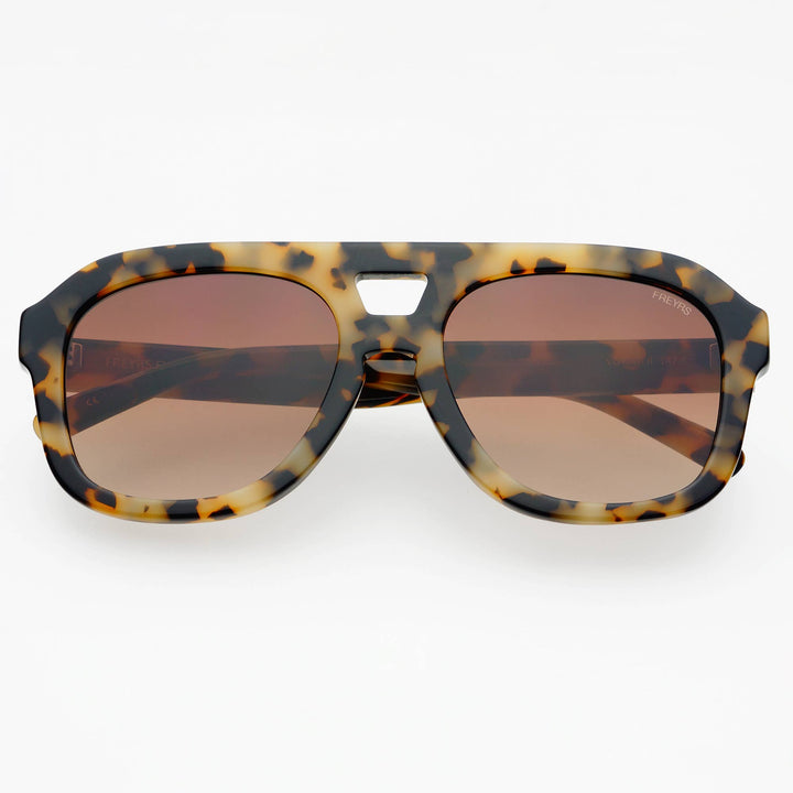 Voyager Acetate Oversized Aviator Sunglasses : Milky Tortoise - obligato