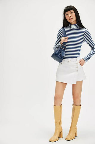 We The Free Wynne Denim Skirt Bright White - obligato