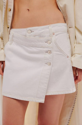 We The Free Wynne Denim Skirt Bright White - obligato
