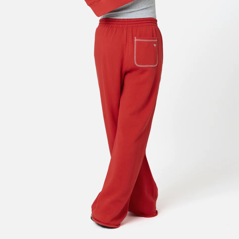 Weekend Barb Sweatpant in Red - obligato