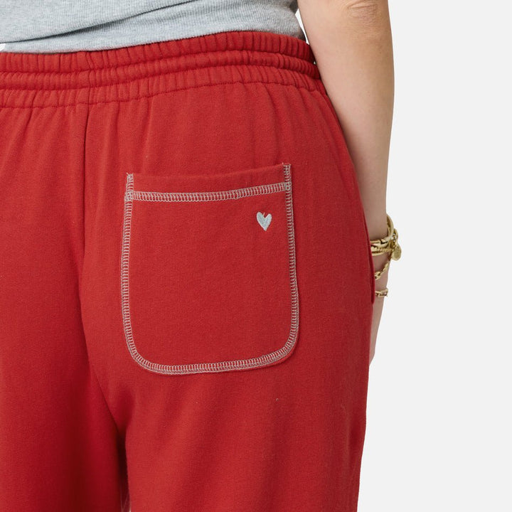 Weekend Barb Sweatpant in Red - obligato