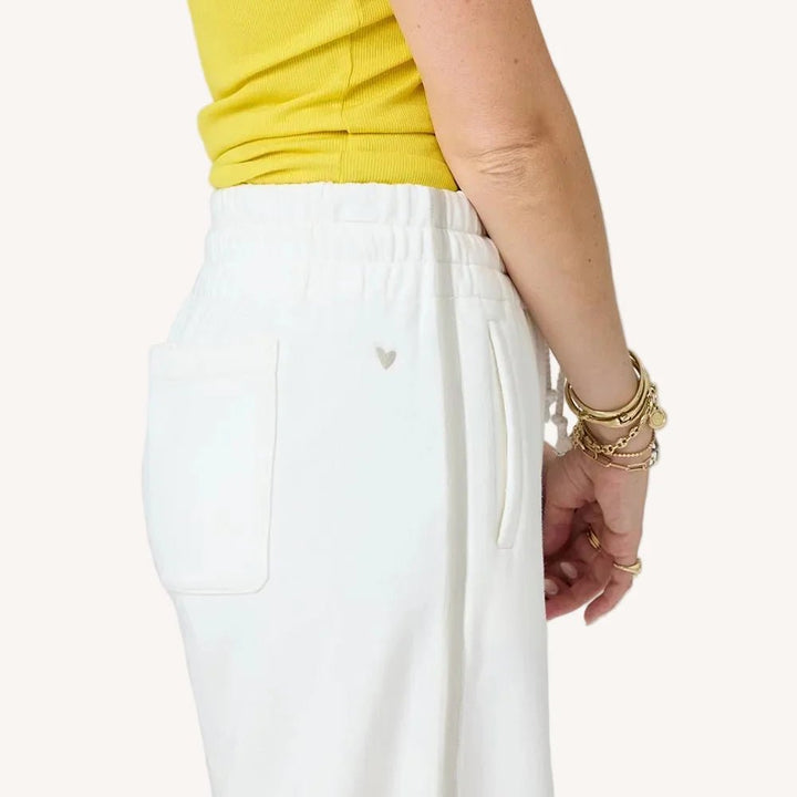 Weekend Palazzo Sweatpant in Cream - obligato