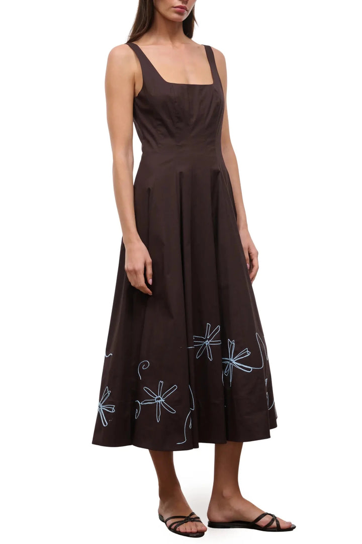 Wells Dress Earth/Clarity Embroidery - obligato
