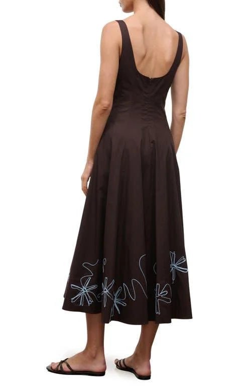 Wells Dress Earth/Clarity Embroidery - obligato