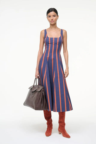 Wells Dress in Railroad Stripe - obligato