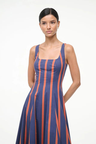 Wells Dress in Railroad Stripe - obligato
