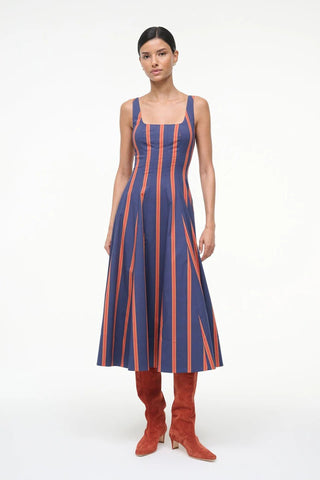 Wells Dress in Railroad Stripe - obligato