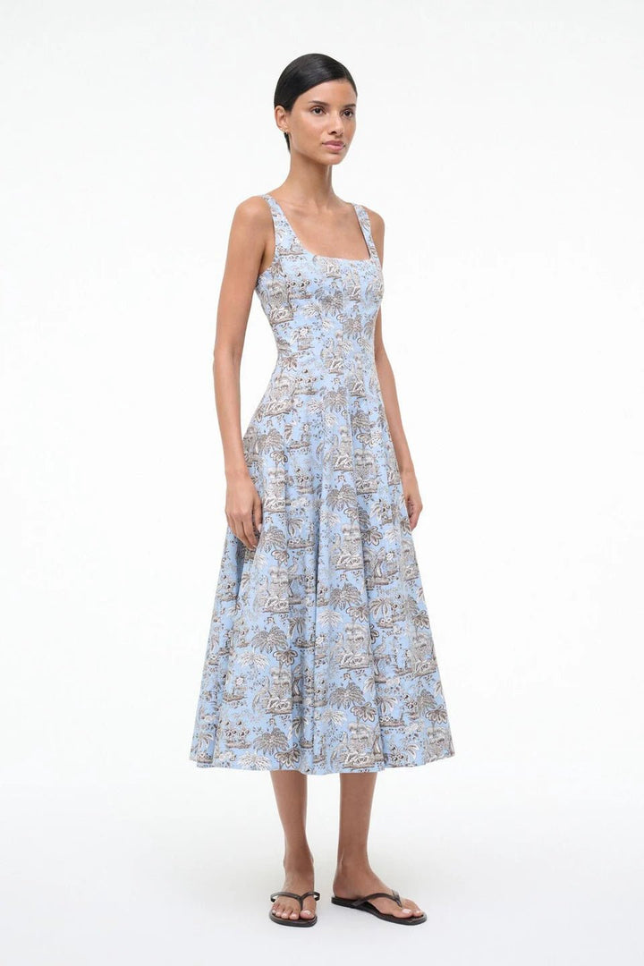 Wells Dress in Sky Toile - obligato