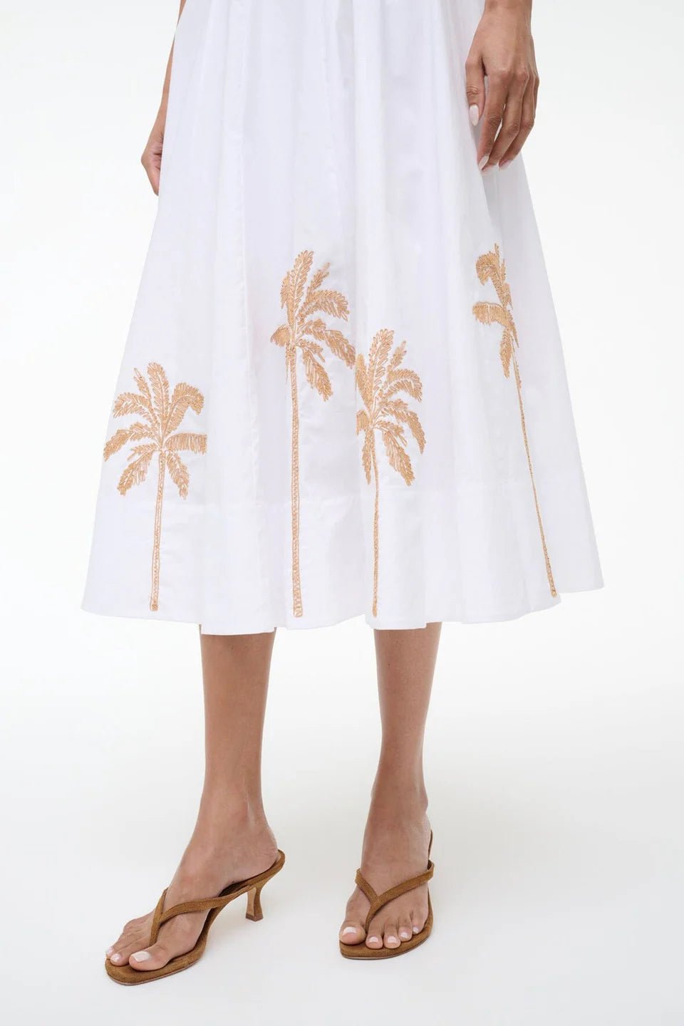 Wells Dress White Embroidery - obligato
