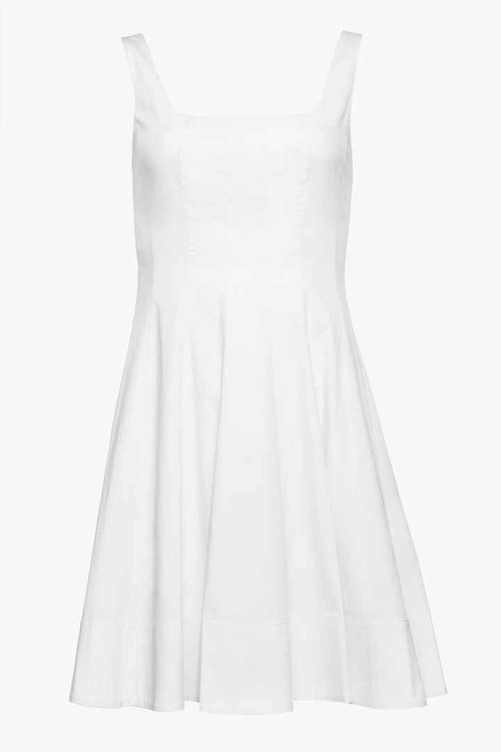Wells Mini Dress in White - obligato