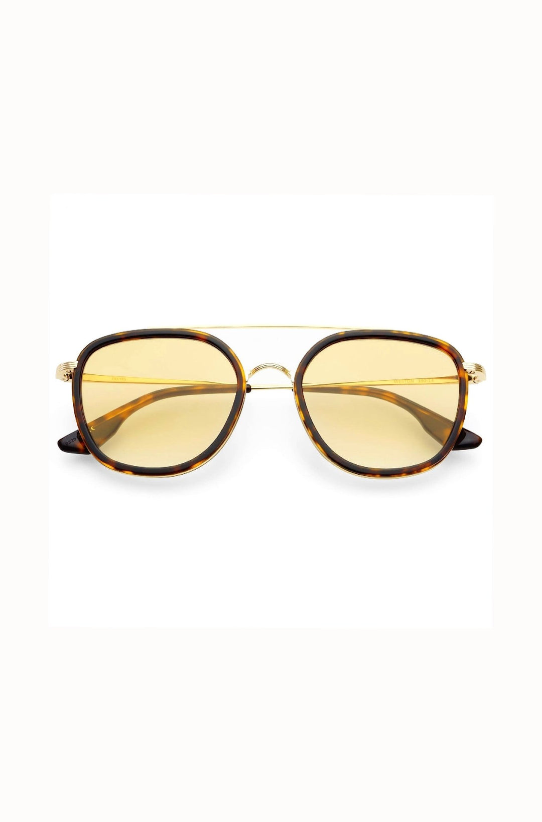 Weston Acetate Round Unisex Sunglasses : Dark Tortoise / Yellow Brown Gradient - obligato