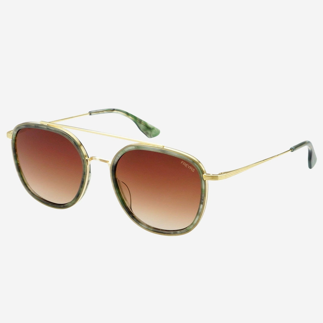 Weston Acetate Round Unisex Sunglasses : Emerald - obligato