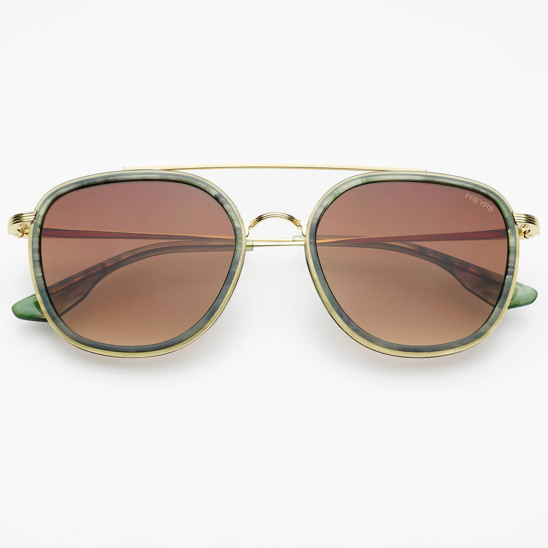 Weston Acetate Round Unisex Sunglasses : Emerald - obligato