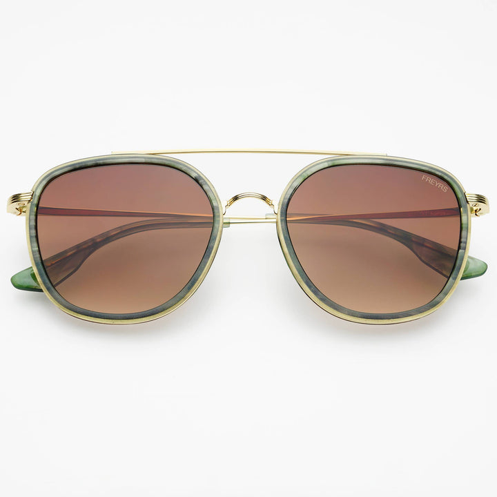 Weston Acetate Round Unisex Sunglasses : Emerald - obligato