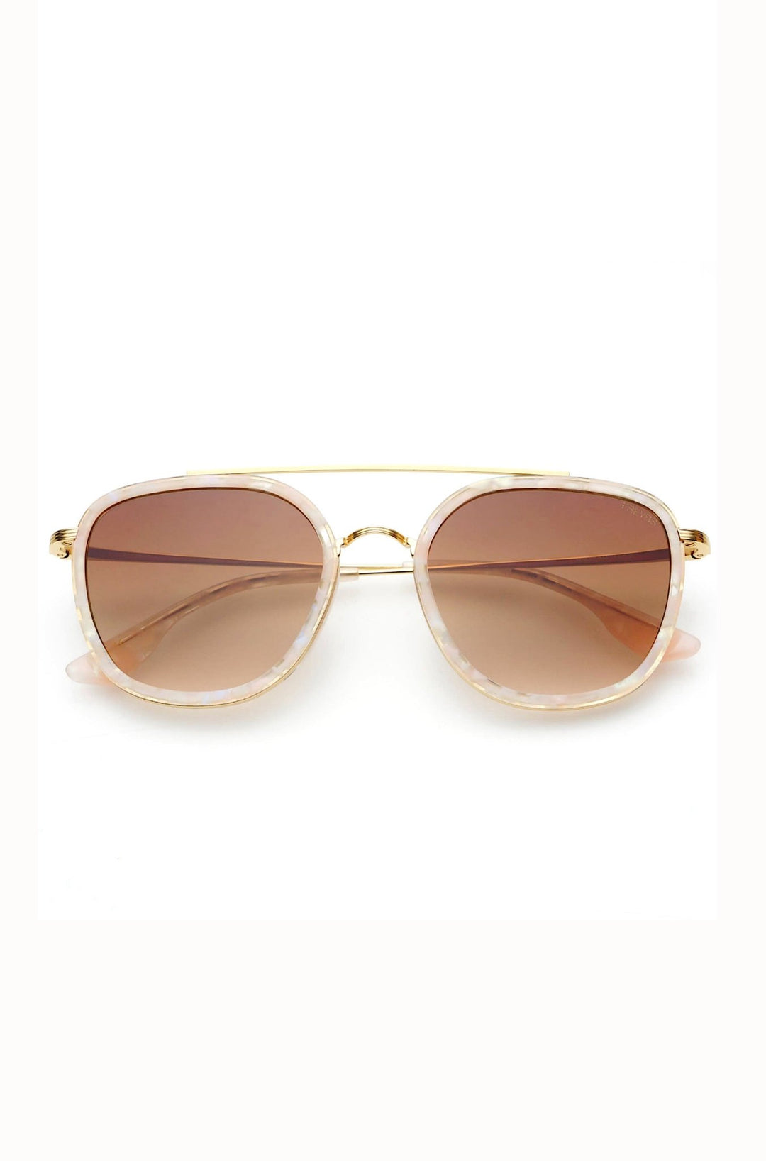 Weston Acetate Round Unisex Sunglasses : Light Pink / Brown - obligato