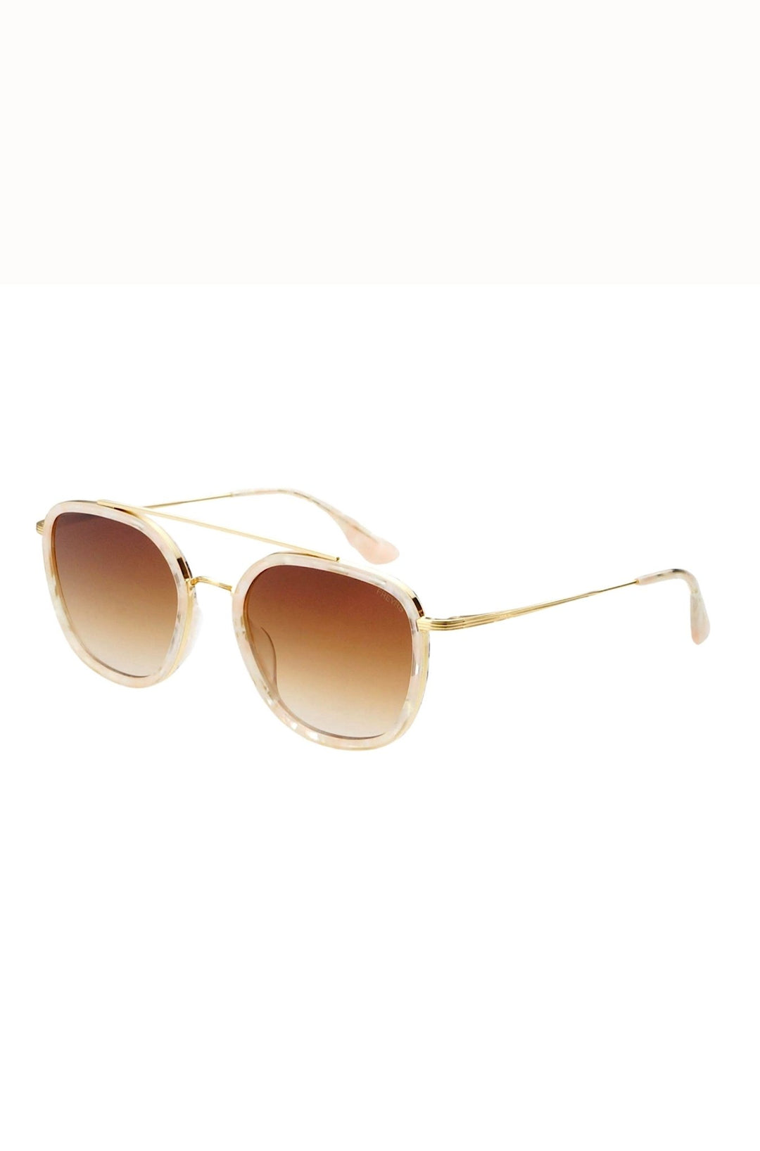 Weston Acetate Round Unisex Sunglasses : Light Pink / Brown - obligato