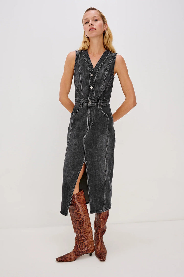 Westwood Dress in Black Pearl Denim - obligato