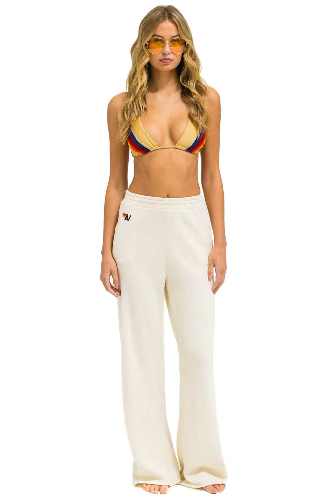 WIDE LEG POCKET SWEATPANTS - VINTAGE WHITE - obligato