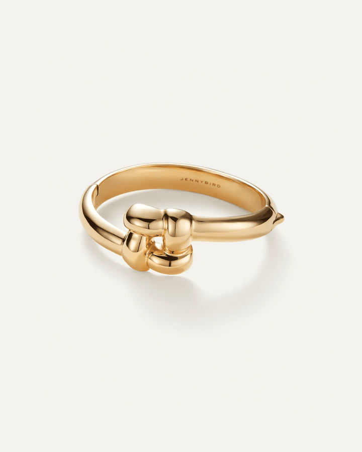 Woven Square Bangle in Gold - obligato