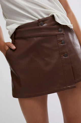 Wynne Vegan Skirt in Chocolate Fondant - obligato